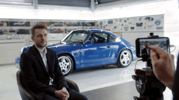 sharp.shooter placing subject for interview